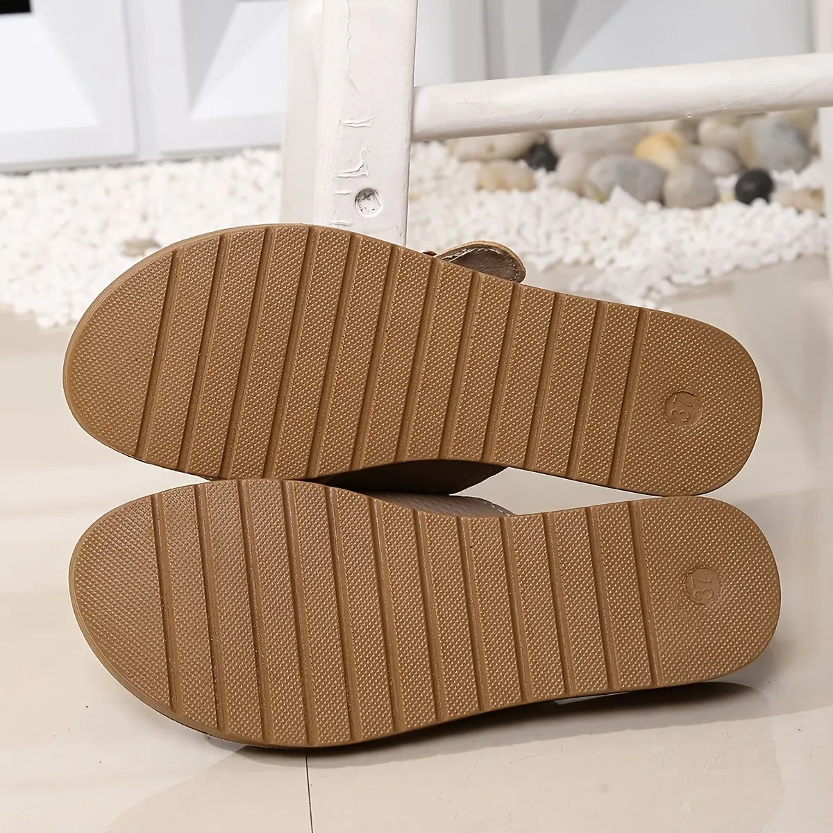 Women’s Cross-Strap Buckle Slide Sandals