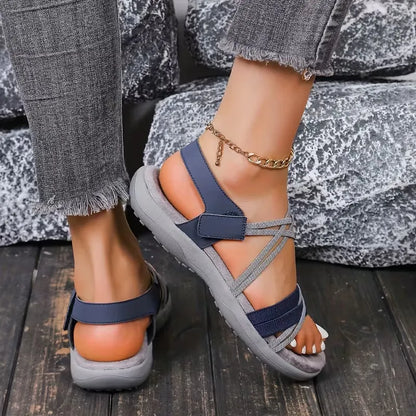 Women’s Crisscross Strap Hook-and-Loop Comfort Sandals