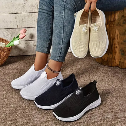 Women’s Breathable Knit Slip-On Sneakers
