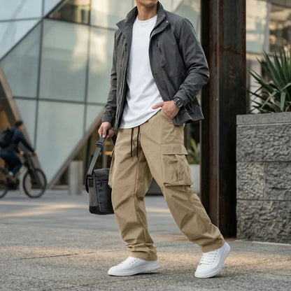 Men’s Lightweight Twill Cargo Pants with Utility Pockets