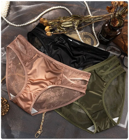 Women’s Lace Trim Mid-Waist Comfort Briefs