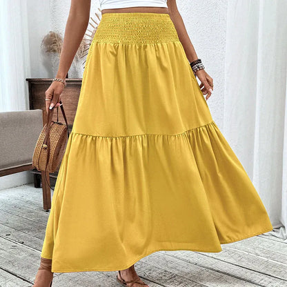 Women’s Smocked High-Waist Maxi Skirt