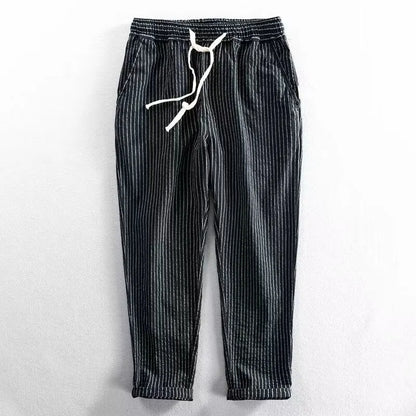 Men’s Striped Drawstring Casual Pants