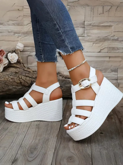 Women's Strappy Platform Wedge Sandals