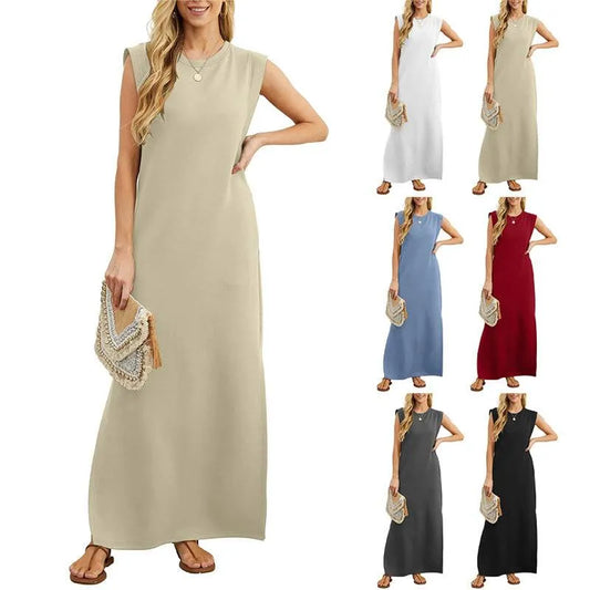Women’s Sleeveless Maxi Dress With Pockets