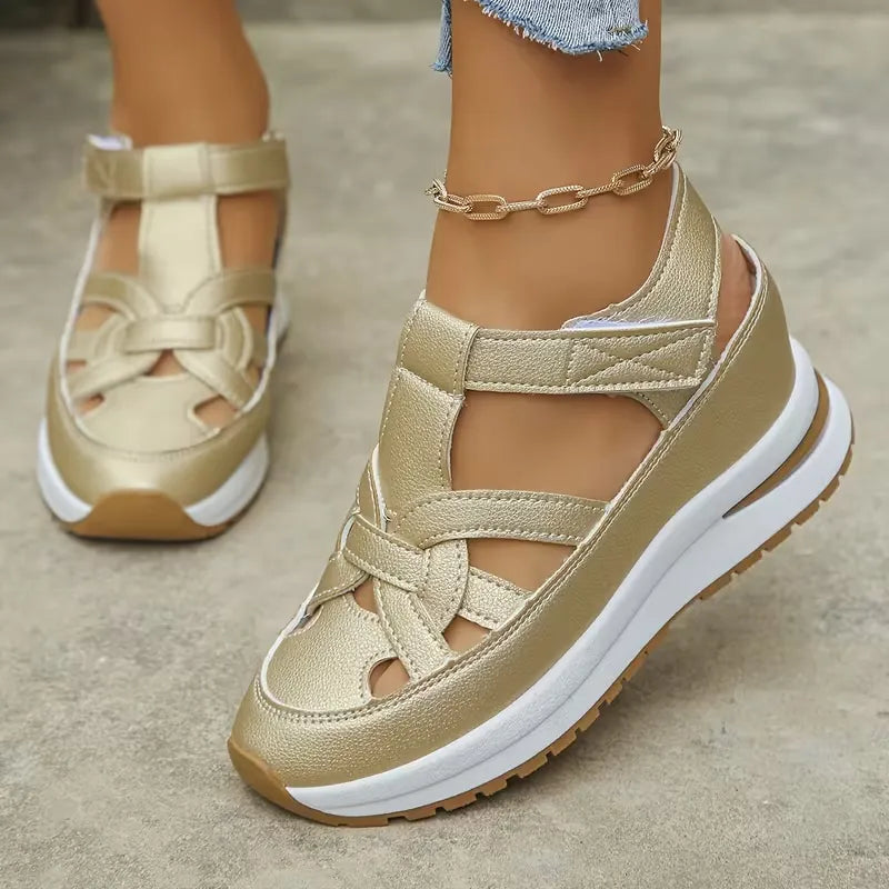 Women's Cutout Platform Wedge Sandals
