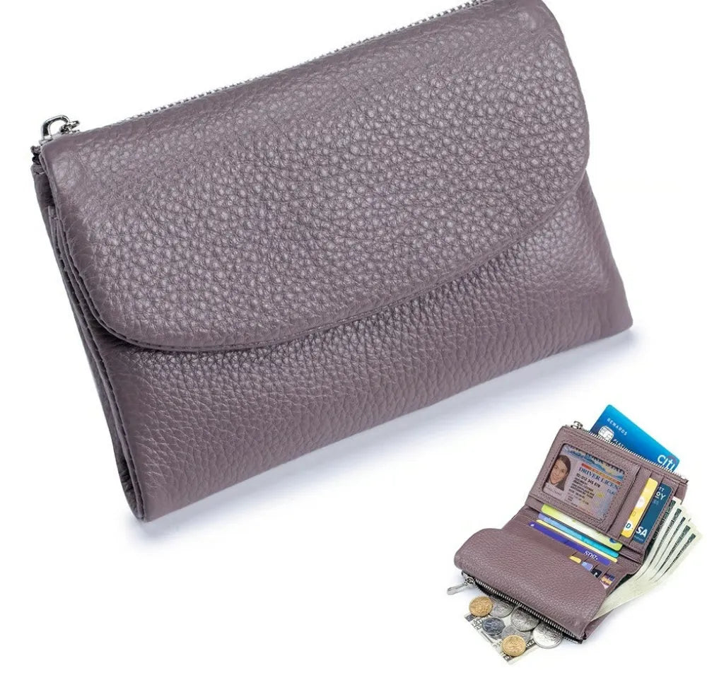 Unisex Pebble Leather-Look RFID Wallet