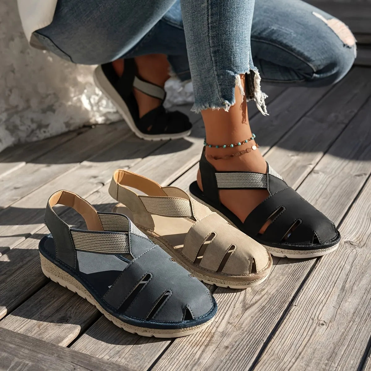 Women’s Cutout Slingback Comfort Sandals