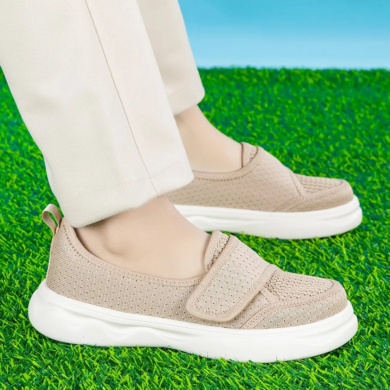 Women’s Wide-Fit Breathable Slip-On Shoes