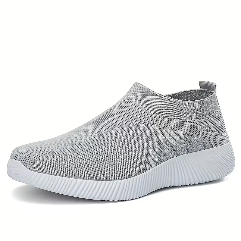 Women’s Breathable Knit Slip-On Walking Sneakers