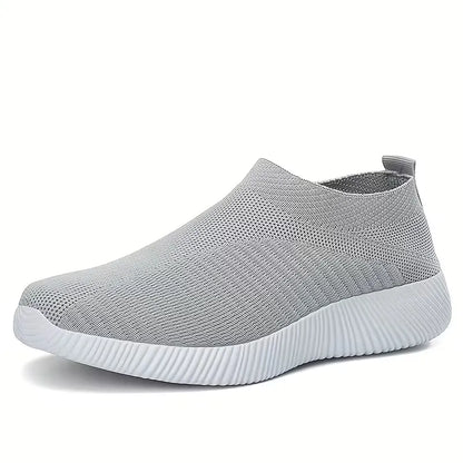 Women’s Breathable Knit Slip-On Walking Sneakers
