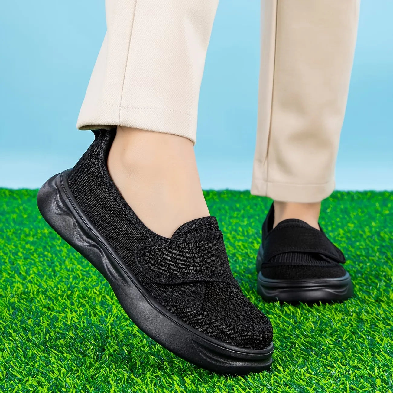 Women’s Wide-Fit Breathable Slip-On Shoes