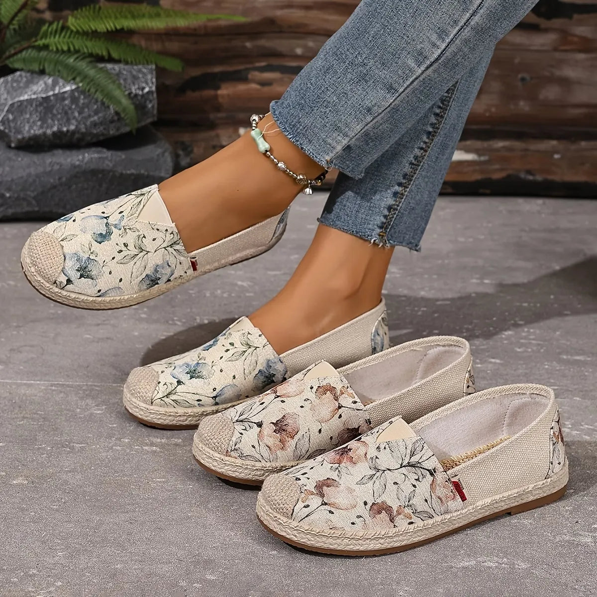 Women’s Floral Slip-On Espadrille Flats