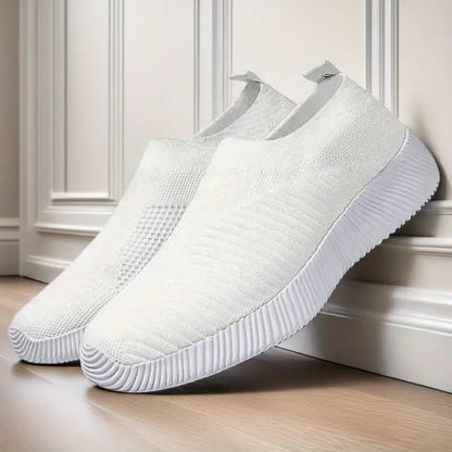 Women’s Breathable Knit Slip-On Walking Sneakers
