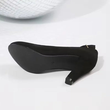 Women’s Ankle-Strap Round-Toe High Heel Pumps