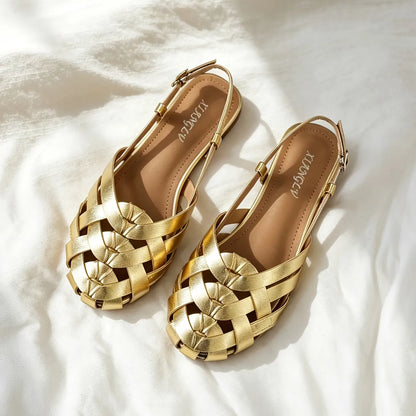 Women’s Woven Slingback Flat Sandals
