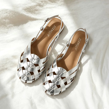 Women’s Woven Slingback Flat Sandals