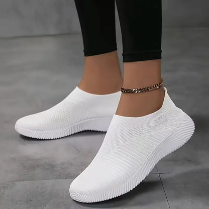 Women’s Breathable Knit Slip-On Walking Sneakers