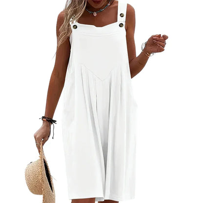 Women’s Sleeveless Wide-Leg Pocket Jumpsuit