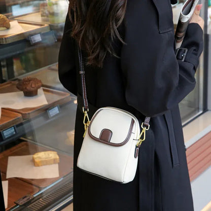 Women’s Leather-Look Double-Zip Crossbody Bag