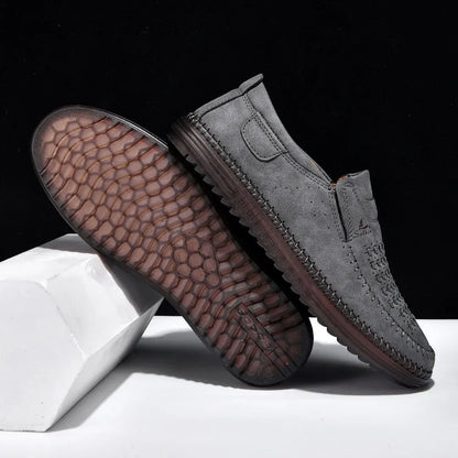 Men’s Leather-Look Slip-On Loafers