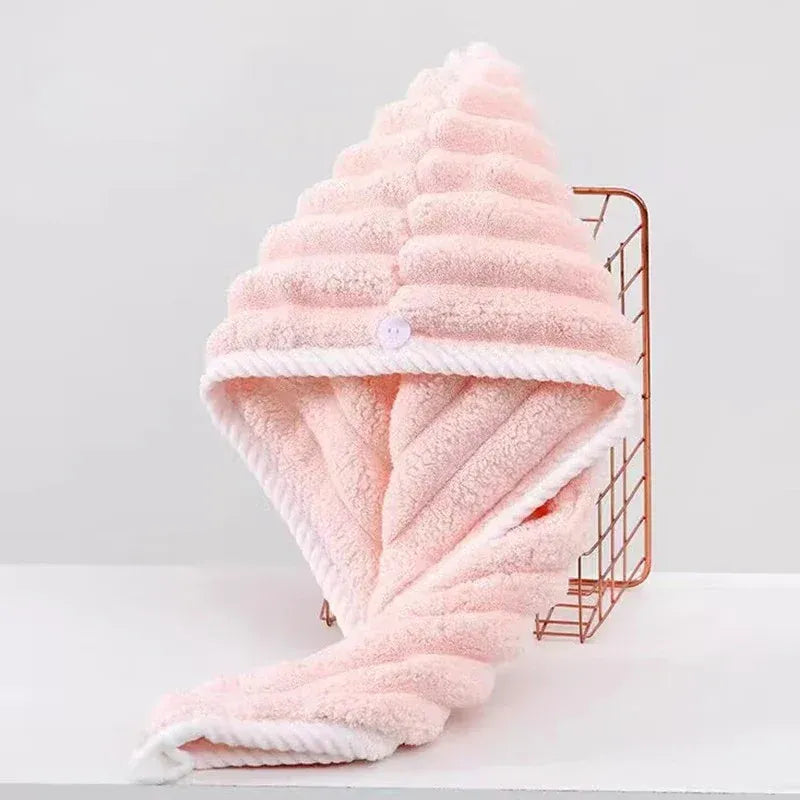 Ultra-Absorbent Plush Hair Drying Towel Wrap