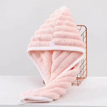 Ultra-Absorbent Plush Hair Drying Towel Wrap