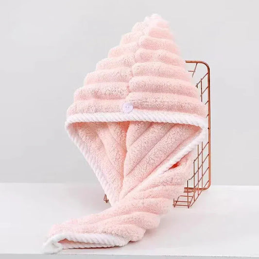 Ultra-Absorbent Plush Hair Drying Towel Wrap