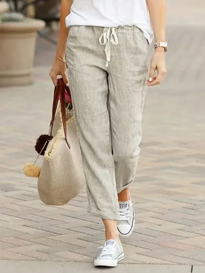 Women's Drawstring Ankle-Length Pants