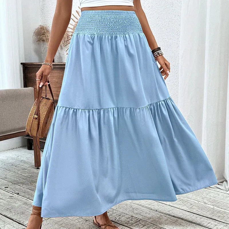 Women’s Smocked High-Waist Maxi Skirt