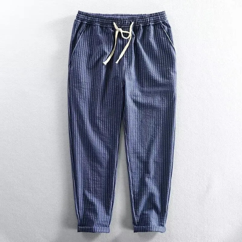 Men’s Striped Drawstring Casual Pants