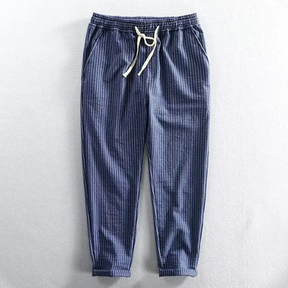 Men’s Striped Drawstring Casual Pants