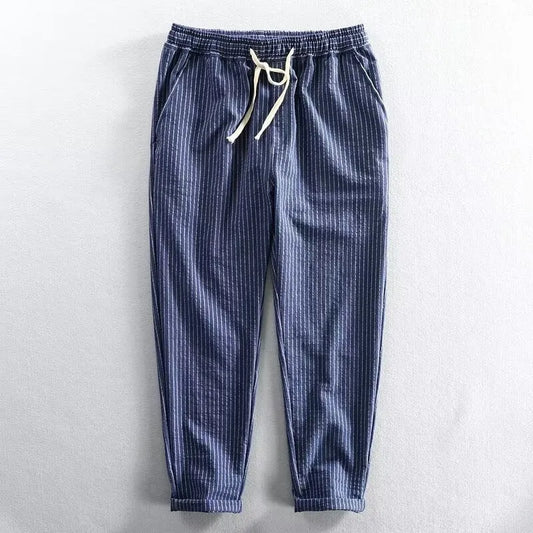 Men’s Striped Drawstring Casual Pants