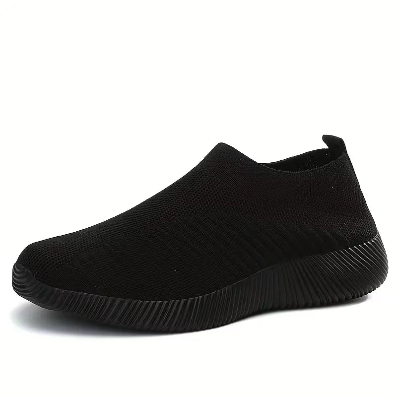 Women’s Breathable Knit Slip-On Walking Sneakers