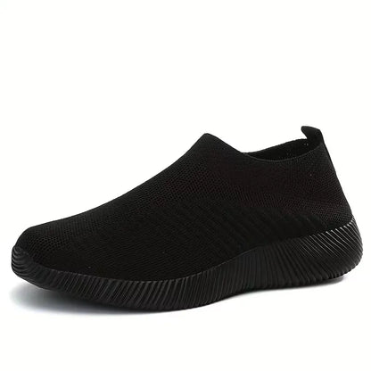 Women’s Breathable Knit Slip-On Walking Sneakers