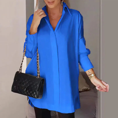 Women’s Oversized Button-Up Long Shirt