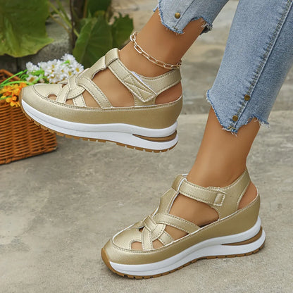 Women's Cutout Platform Wedge Sandals