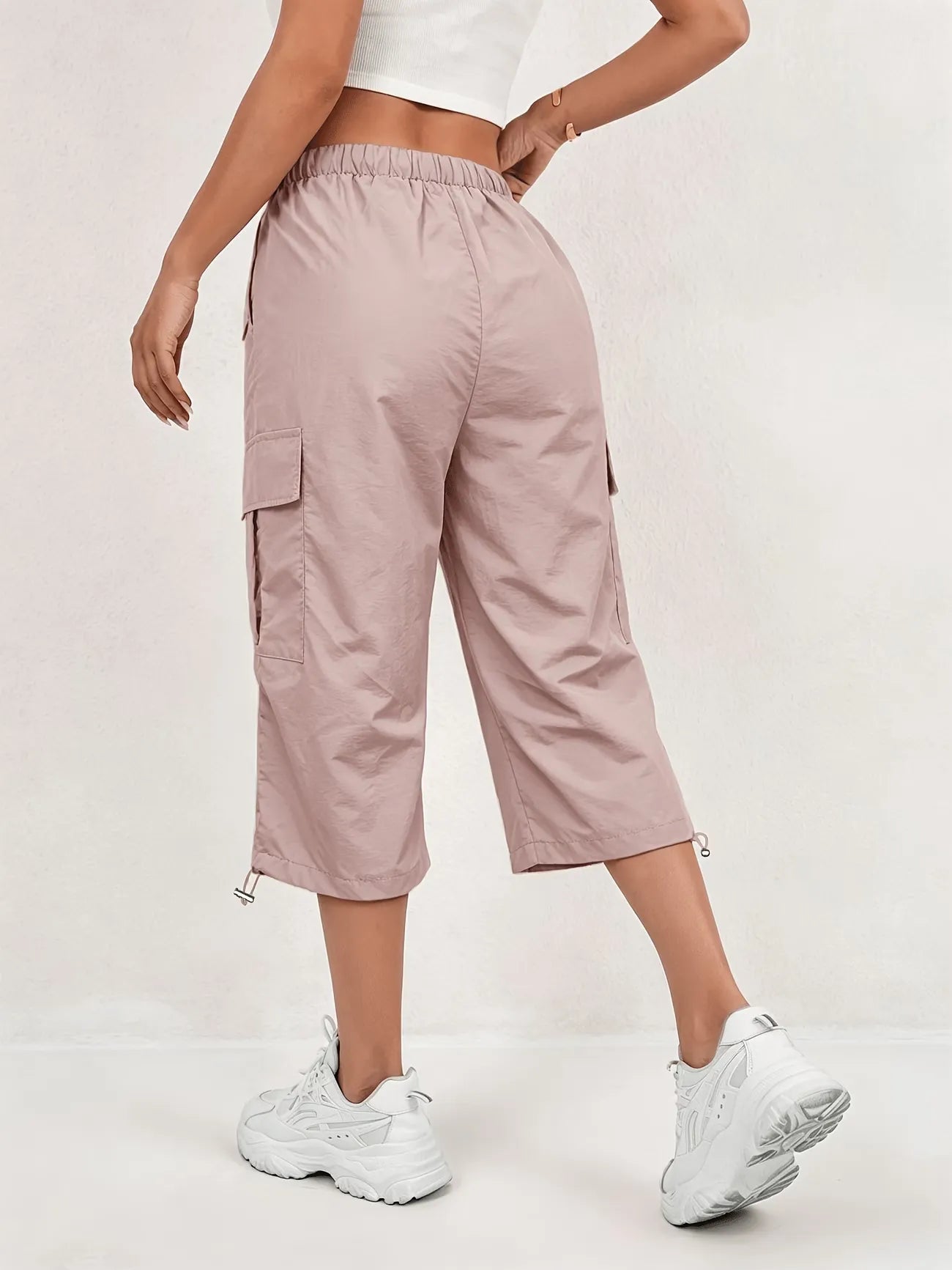 Women’s High-Waist Cargo Capri Pants