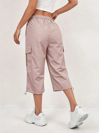 Women’s High-Waist Cargo Capri Pants