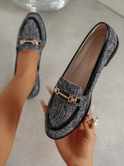 Women’s Wide-Fit Textured Slip-On Loafers