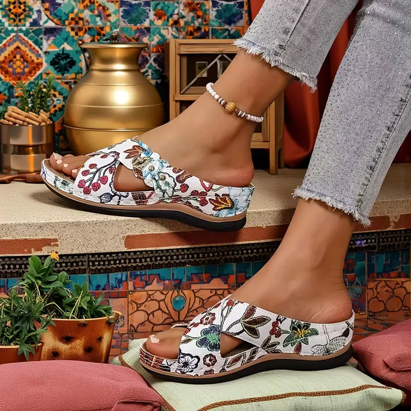 Women’s Cutout Slip-On Comfort Sandals