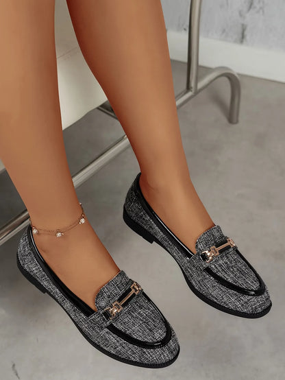 Women’s Wide-Fit Textured Slip-On Loafers