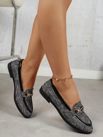 Women’s Wide-Fit Textured Slip-On Loafers