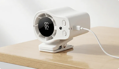 Portable Clip-On Turbo Fan with LED Display