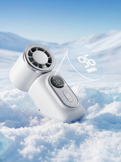 Portable Clip-On Cooling Fan with LED Battery Display