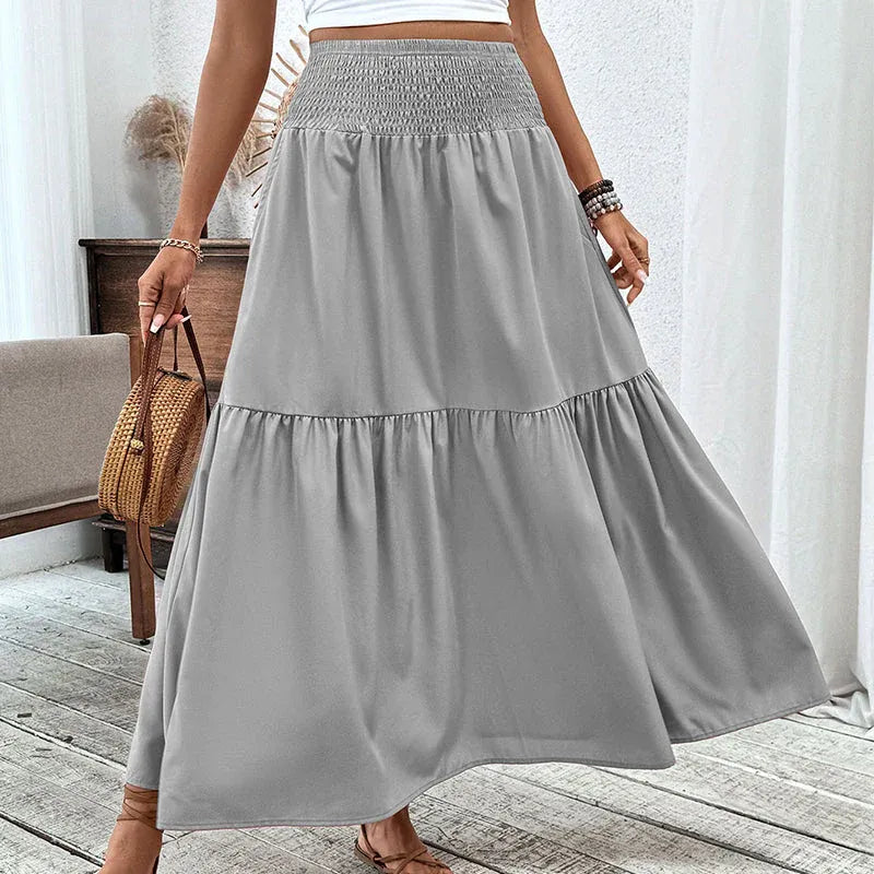 Women’s Smocked High-Waist Maxi Skirt