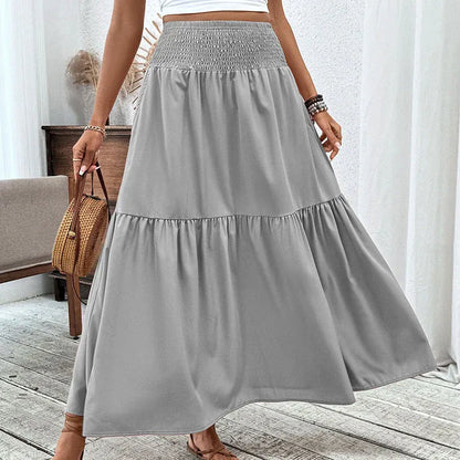 Women’s Smocked High-Waist Maxi Skirt