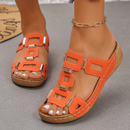 Women’s Cutout Wedge Summer Sandals