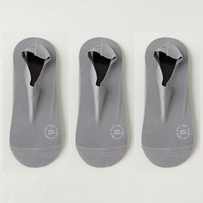 3-Pair Unisex No-Show Grip Socks