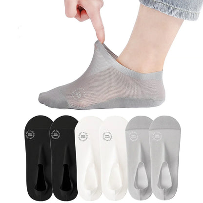 3-Pair Unisex No-Show Grip Socks